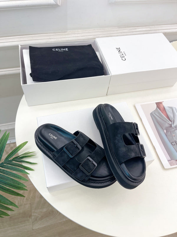 SANDALO DAD IN CAMOSCIO NERO