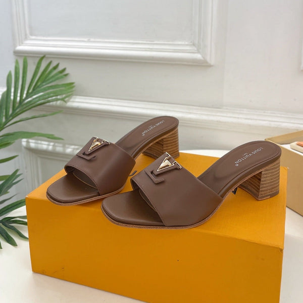 lv capri mule 45mm chocolate calfskin