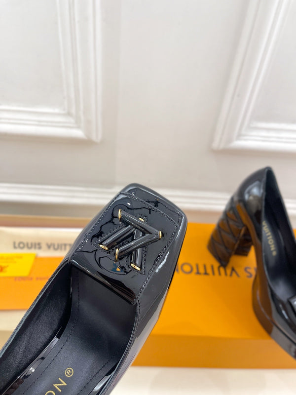 SHAKE MARY JANE HIGH HEEL 12 CM IN BLACK PATENT CALFSKIN