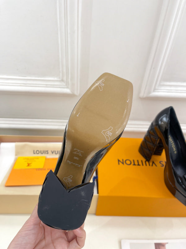 SHAKE MARY JANE HIGH HEEL 12 CM IN BLACK PATENT CALFSKIN