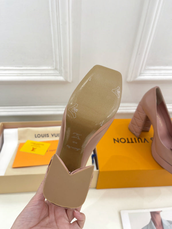 SHAKE MARY JANE HIGH HEEL 12 CM IN CREPE PINK CALFSKIN