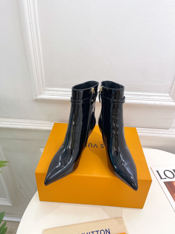 Stivaletto LV Stellar 70mm in pelle di vitello nera lucida