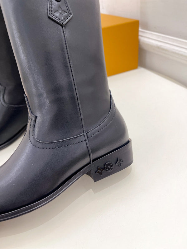 LV Rider Boot 30mm Black Calfskin