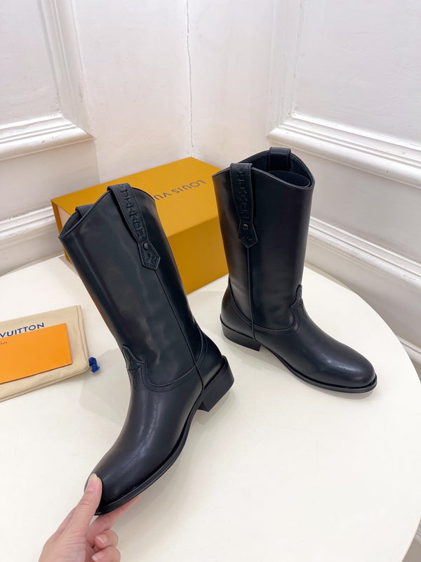 LV Rider Boot 30mm Black Calfskin