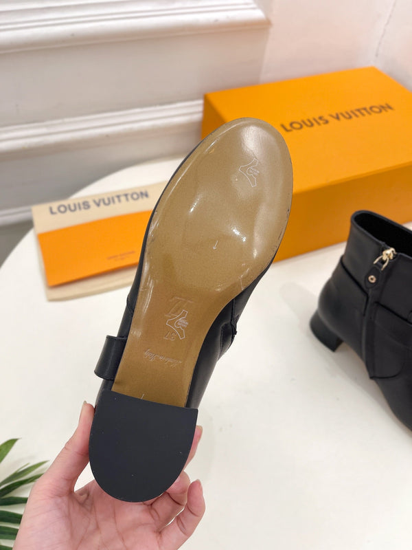 Stivaletti LV 35mm in pelle di vacchetta nera