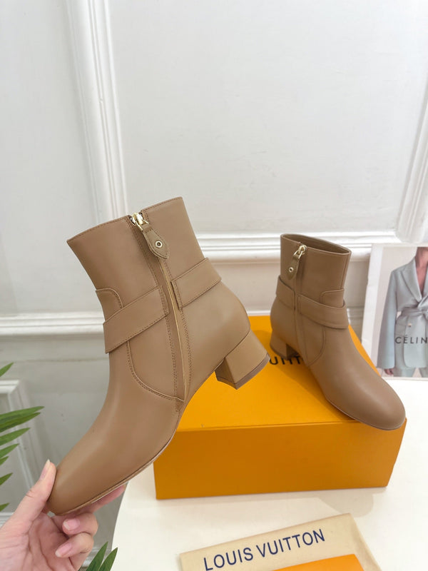 LV Ankle Boots 35mm Caramel Cowhide
