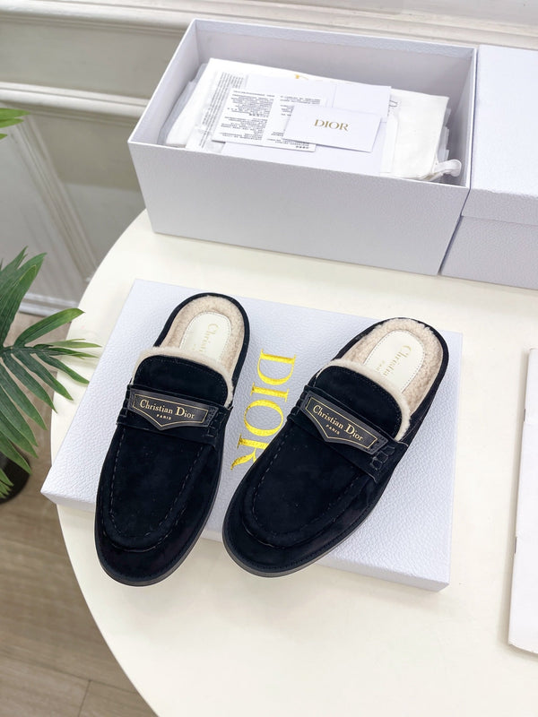 CD Boy Mule Black Suede