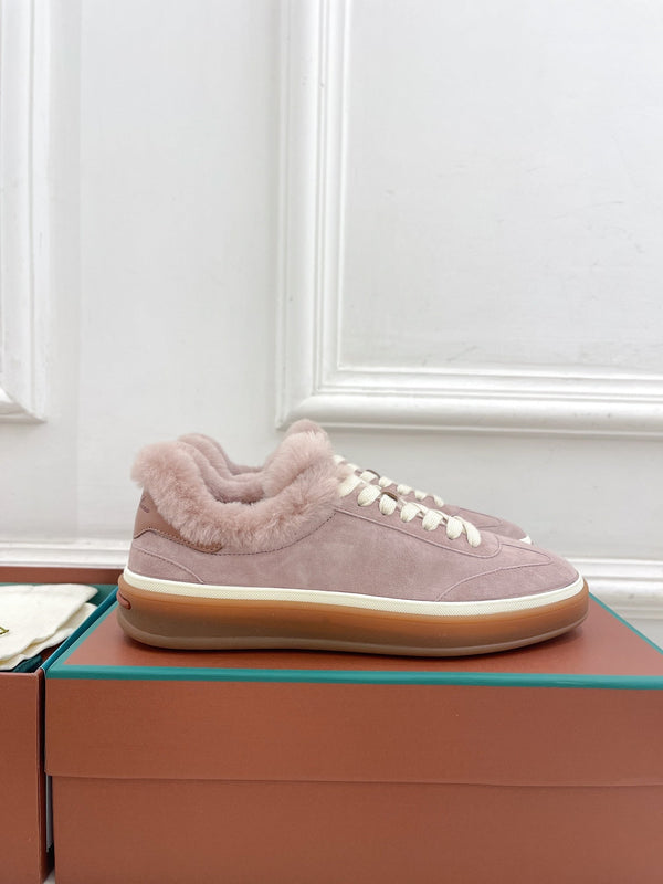 Sneaker LP Tennis Walk in pelle scamosciata viola taro con fodera in pile di lana 988270