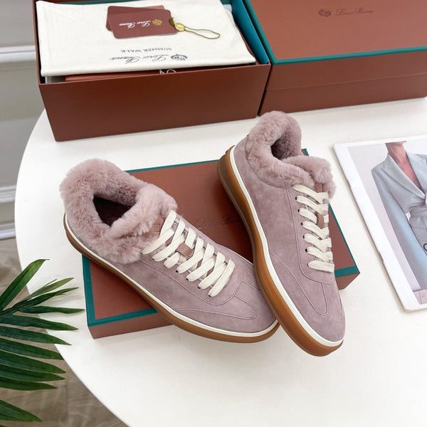 Sneaker LP Tennis Walk in pelle scamosciata viola taro con fodera in pile di lana 988270