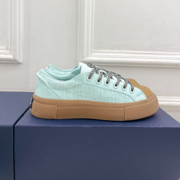 CD B33 Sneaker 30mm In Light Turquoise Monogram Denim Fabric 988197