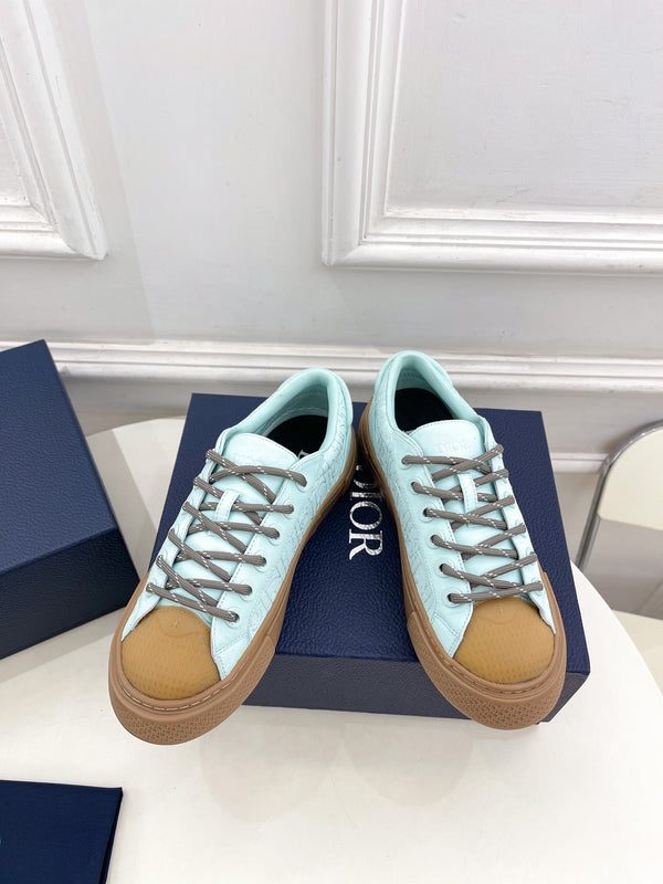 CD B33 Sneaker 30mm In Light Turquoise Monogram Denim Fabric 988197