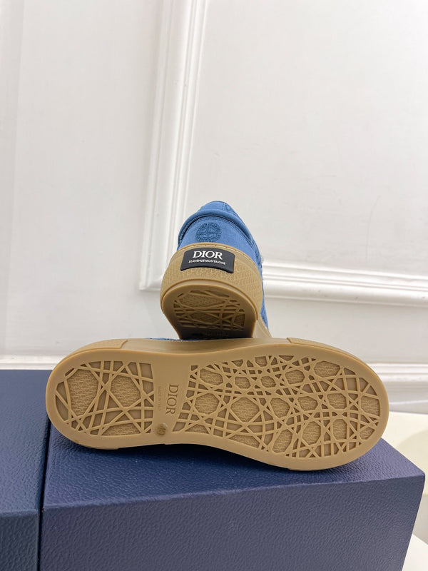 CD B33 Sneaker 30mm In Blue Monogram Denim Fabric 988199