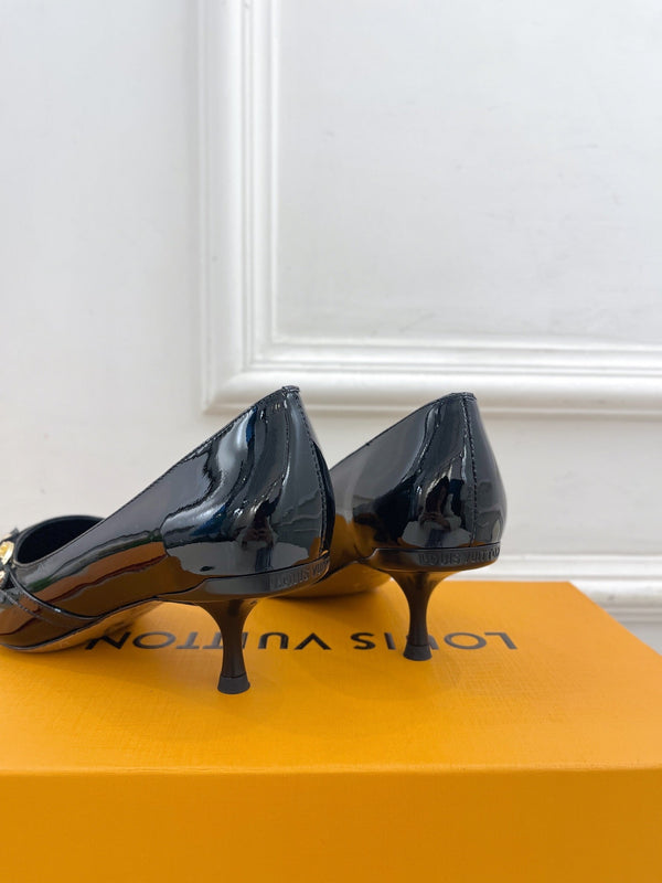 DÉCOLLETÉ ALTO 6AM 5 CM IN VITELLO VERNICIATO NERO