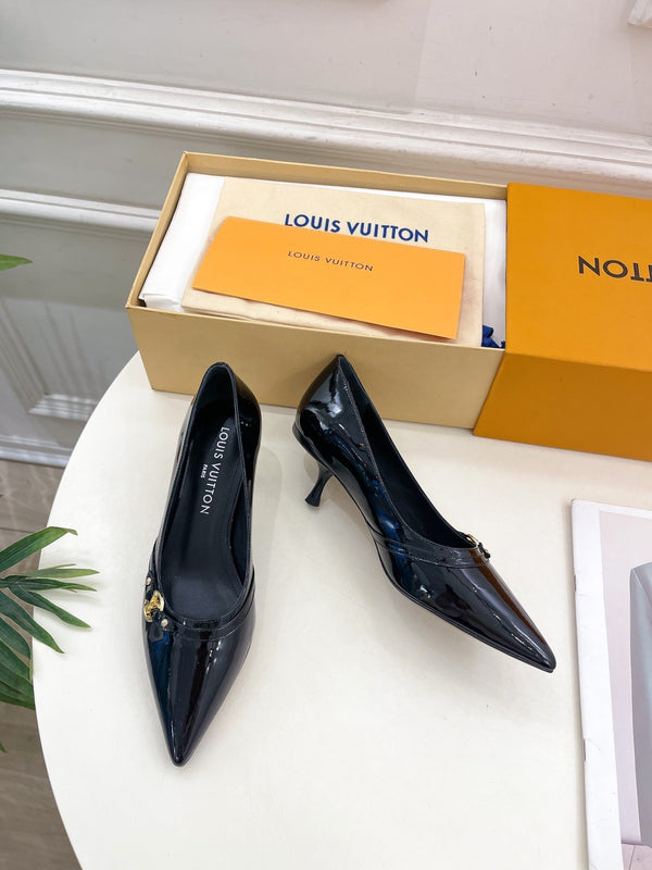 DÉCOLLETÉ ALTO 6AM 5 CM IN VITELLO VERNICIATO NERO