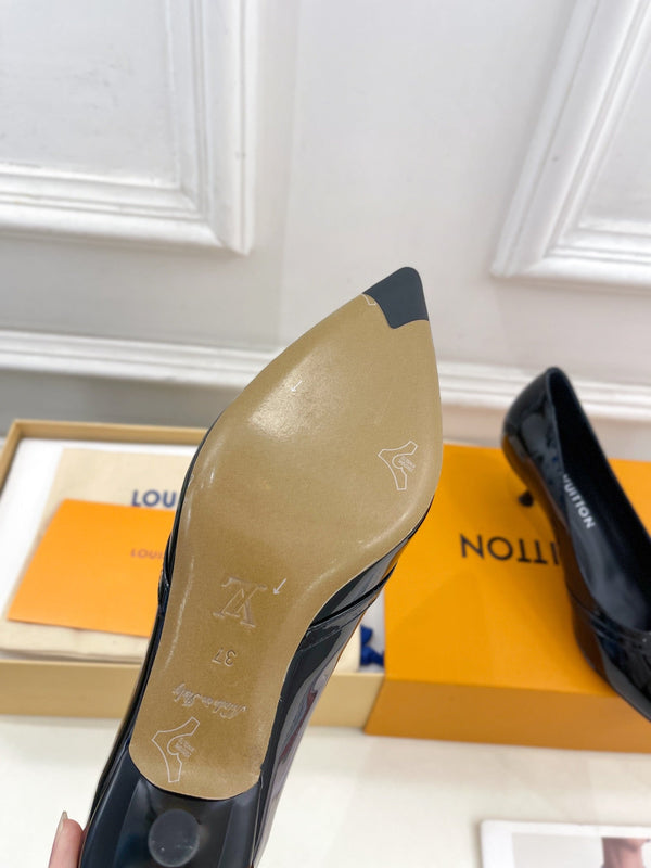 DÉCOLLETÉ ALTO 6AM 5 CM IN VITELLO VERNICIATO NERO