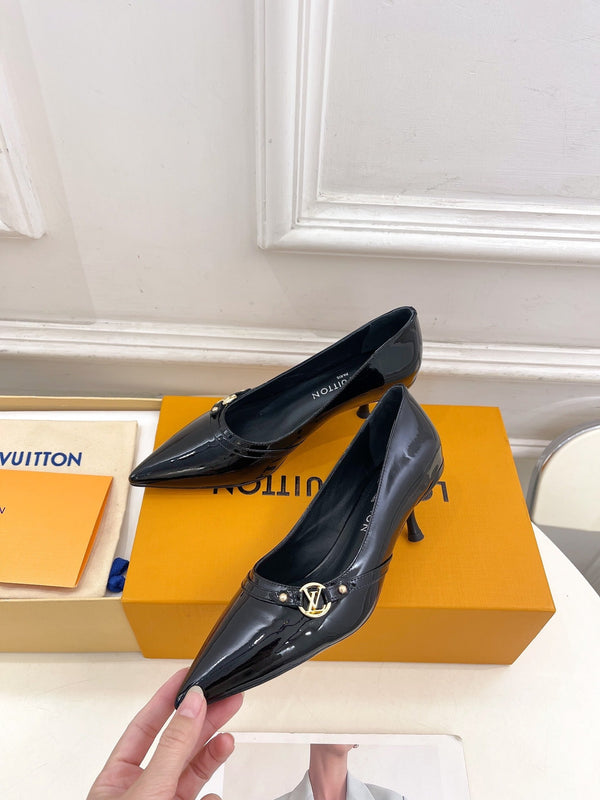 DÉCOLLETÉ ALTO 6AM 5 CM IN VITELLO VERNICIATO NERO