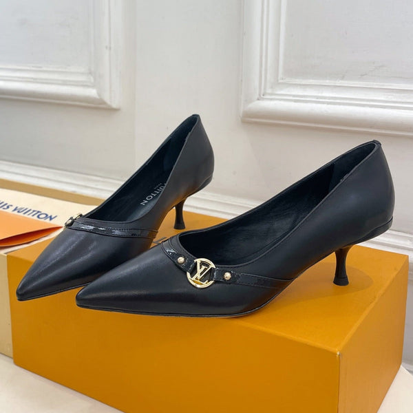 DÉCOLLETÉ ALTO 6AM 5 CM IN PELLE DI VITELLO NERA