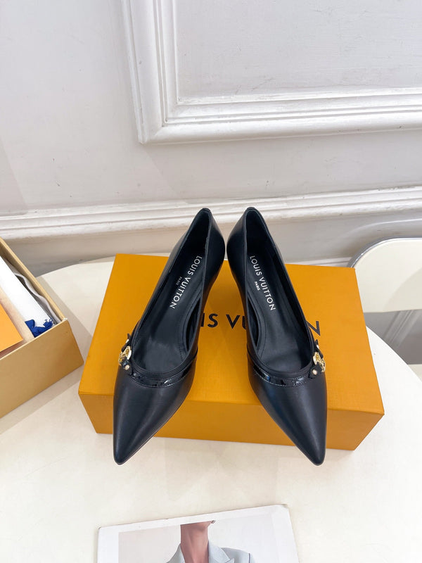 DÉCOLLETÉ ALTO 6AM 5 CM IN PELLE DI VITELLO NERA