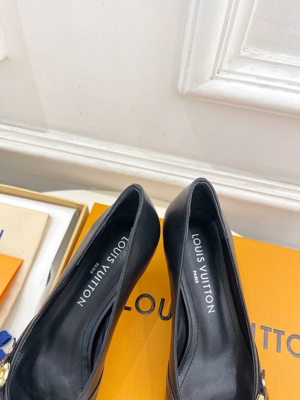 DÉCOLLETÉ ALTO 6AM 5 CM IN PELLE DI VITELLO NERA