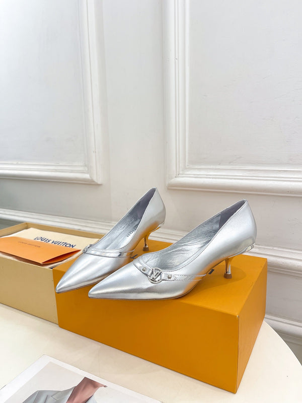 DÉCOLLETÉ 6AM HIGH 5 CM IN VITELLO ARGENTO