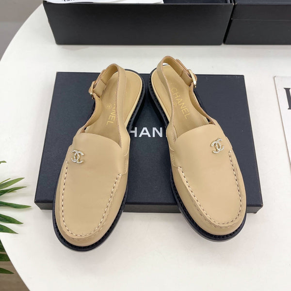 CC 25S Slingback Loafer Beige Calfskin