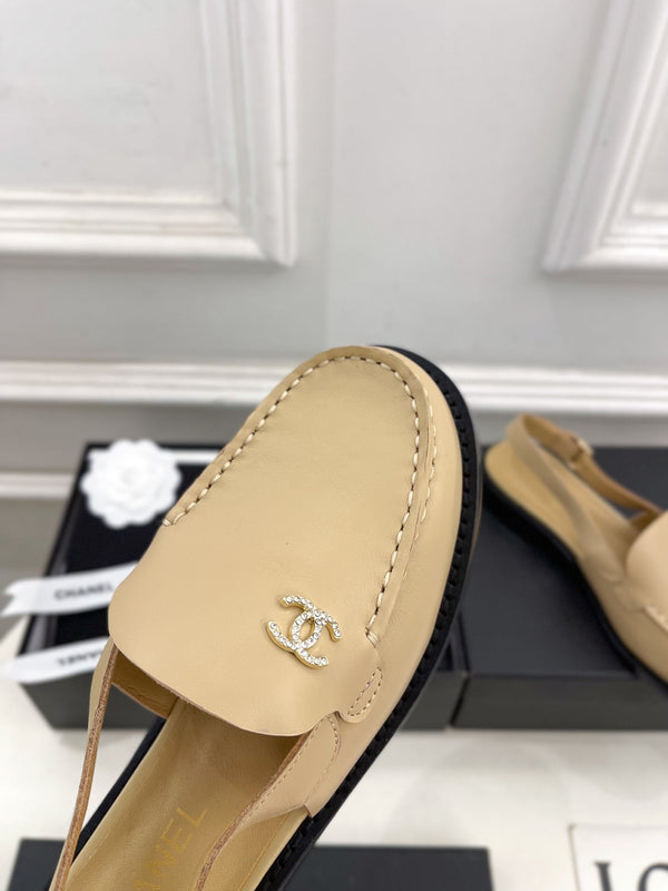 CC 25S Slingback Loafer Beiege Calfskin