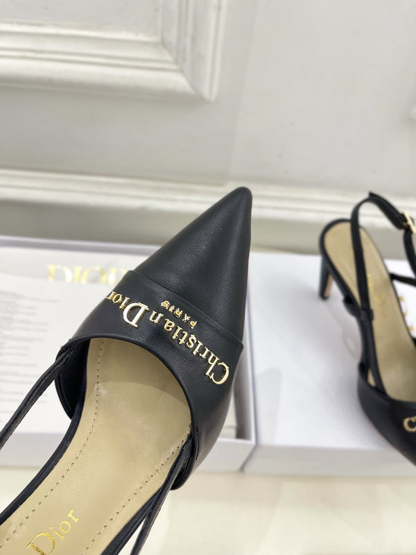 CD 25 Slingback Heel Black Leather 307431