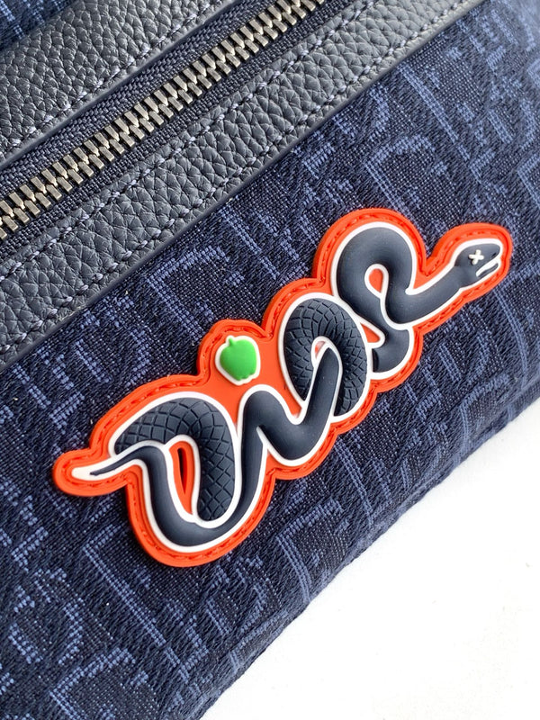 Dior Rider 2.0 Zipper Waist Bag Navy Blue Cowhide 336230