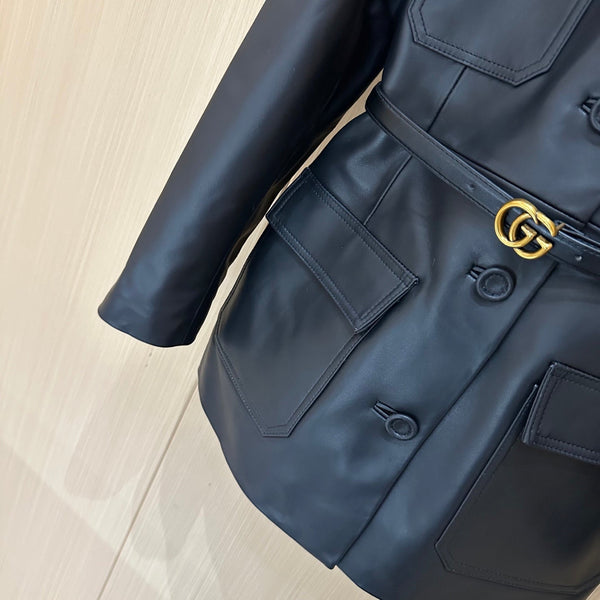 Gucci Jacket Black Leather 276977