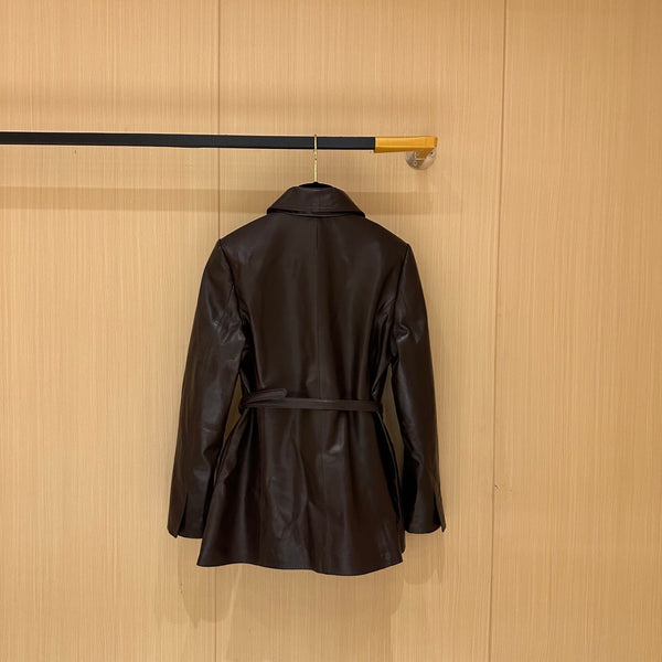 Gucci Jacket Brown Chocolate Leather 276991