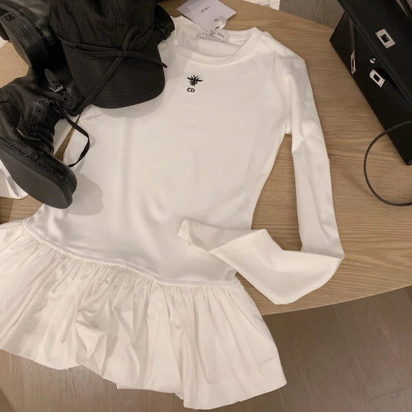 DIOR 25S LONG-SLEEVE PEPLUM T-SHIRT STYLE 185