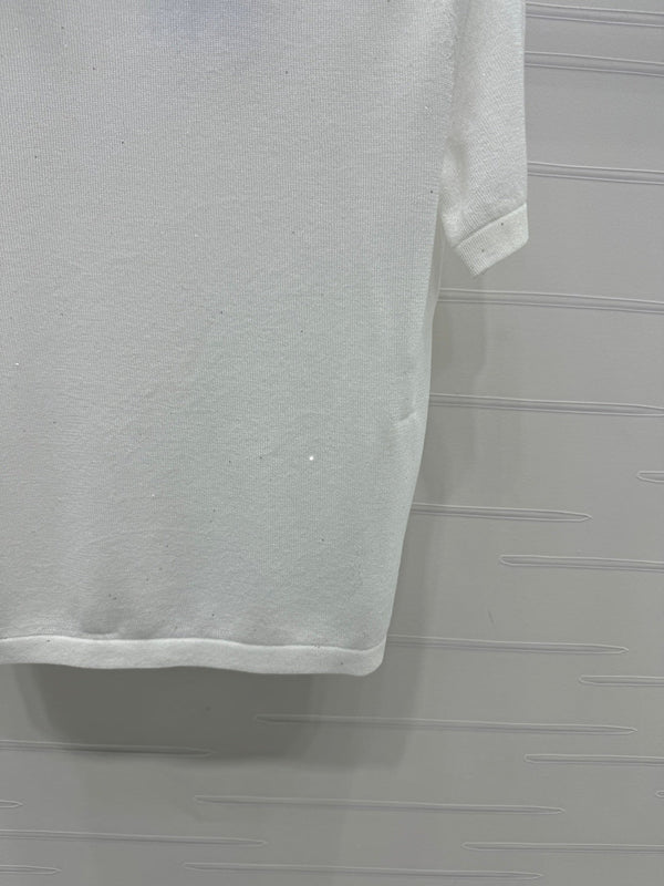 DIOR SHORT-SLEEVE LACE-KNIT HOODIE 274811