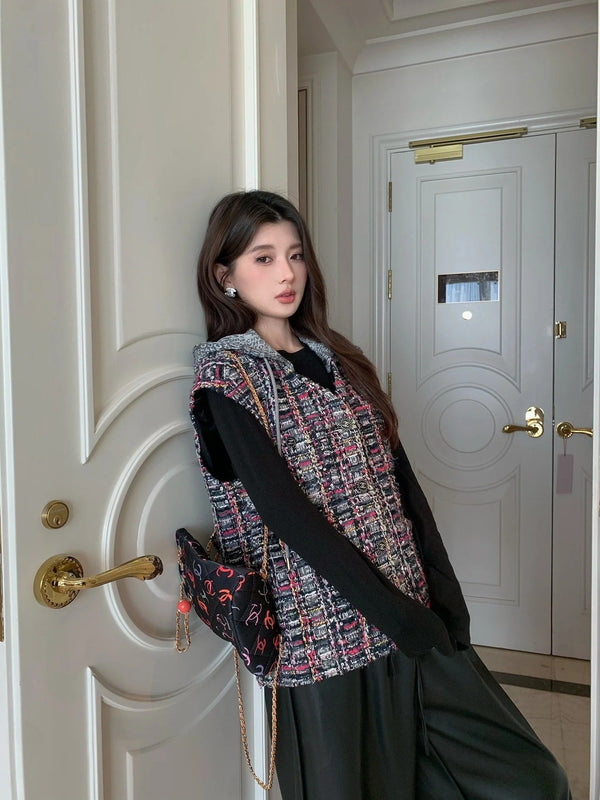 CHANEL 25S ROUND NECK TWEED VEST STYLE 152