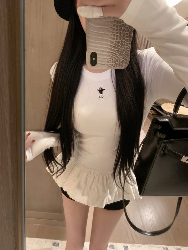 DIOR 25S LONG-SLEEVE PEPLUM T-SHIRT STYLE 185