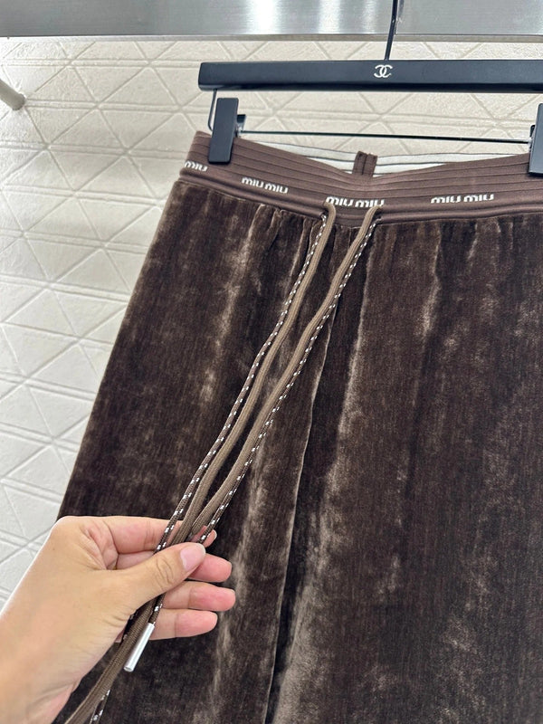 PANTALONI A GAMBA LARGA MIUMIU STILE 119