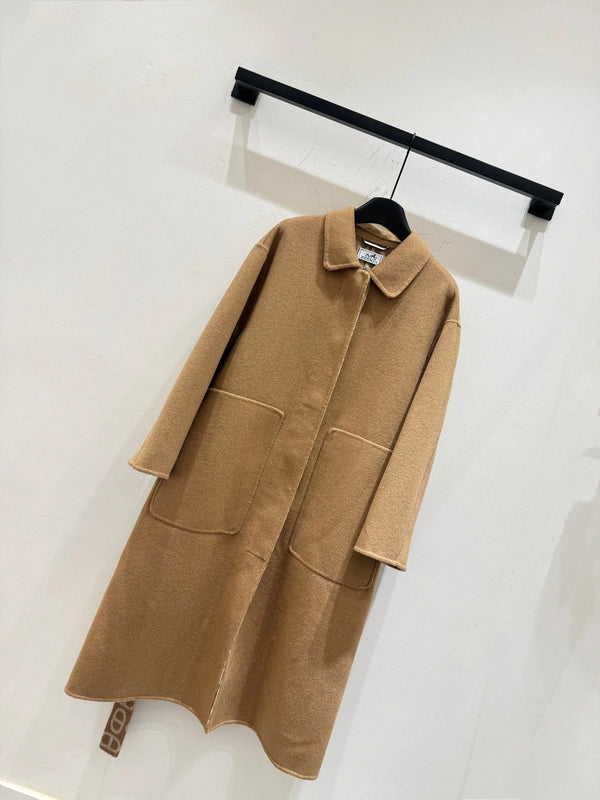 HERMES 25S LONG CASHMERE COAT 155