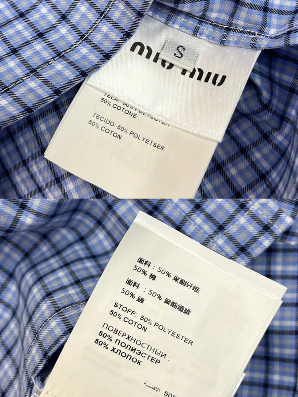 SET COORDINATO CON TOP E MINIGONNA A SCACCHI BLU