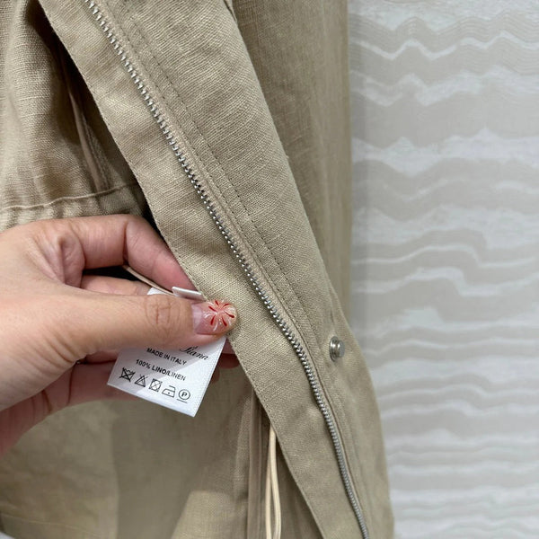 GIACCA IN LINO CON COLLO ALTO CLASSICA LP