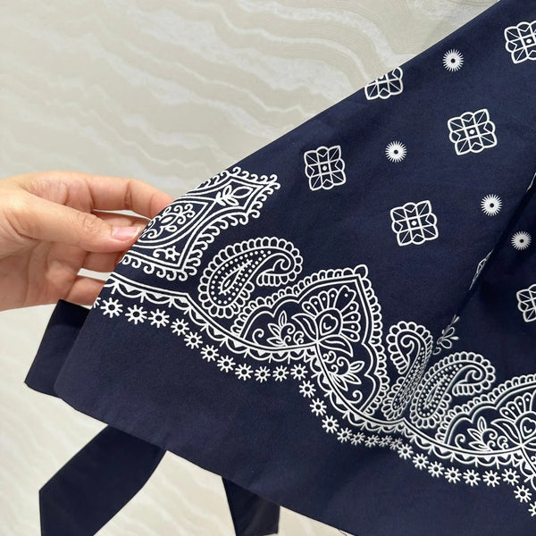 TOP CON SPALLINI SULLA SCHIENA BLU NOTTE MIUMIU