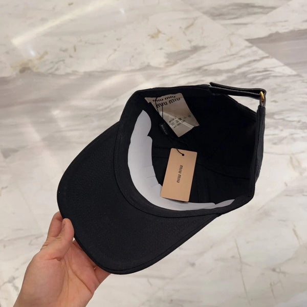 MM BASEBALL CAP IN BLACK FABRIC EMBROIDERED LOGO STYLE 5