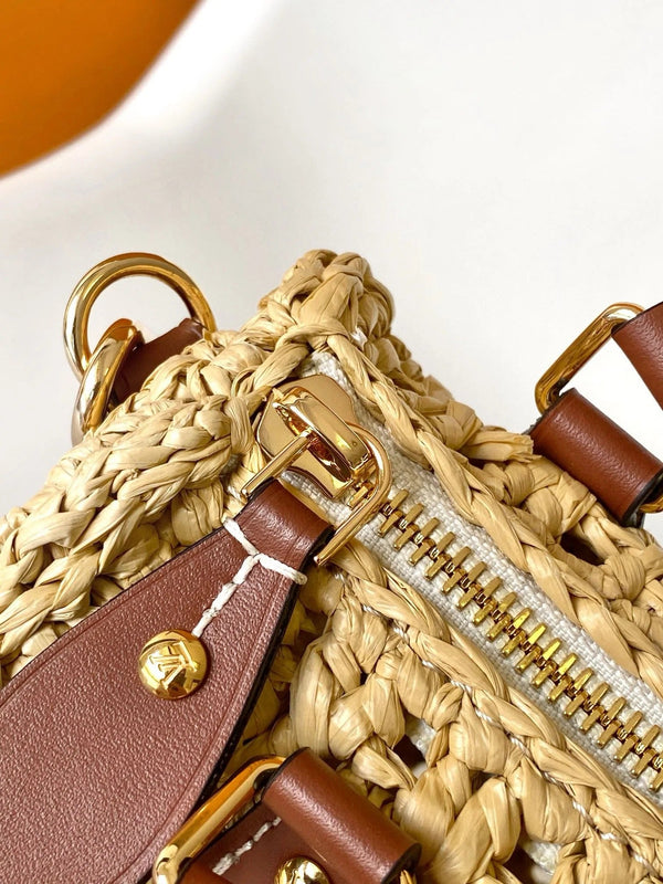 NANO SPEEDY 16 IN RAFFIA GOLD HARDWARE