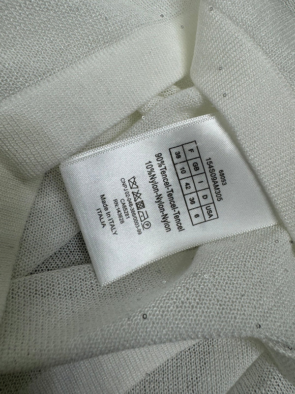 DIOR SHORT-SLEEVE LACE-KNIT HOODIE 274811