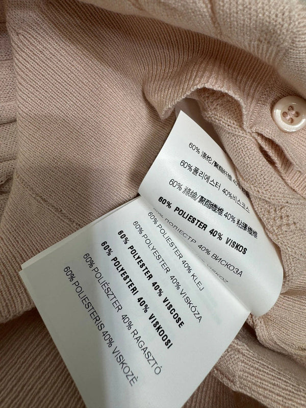 MIUMIU U-NECK KNITTED SHORT-SLEEVE TOP PINK 274947