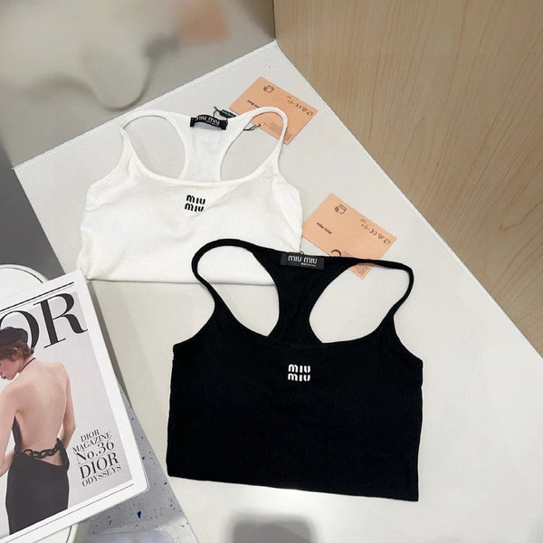 CAMISOLE 617513 IN WHITE COTTON RIBBED KNIT