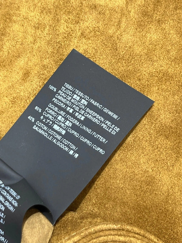 MIU MAHOGANY DOWN GOATSKIN SUEDE SKIRT 274613