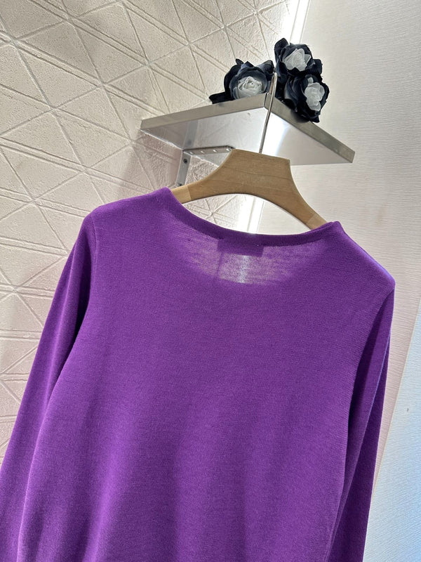 MIU 25S TEXT LOGO KNIT TOP 265531