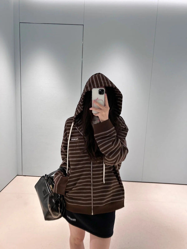 MIUMIU FLEECE HOODED JACKET STYLE 18