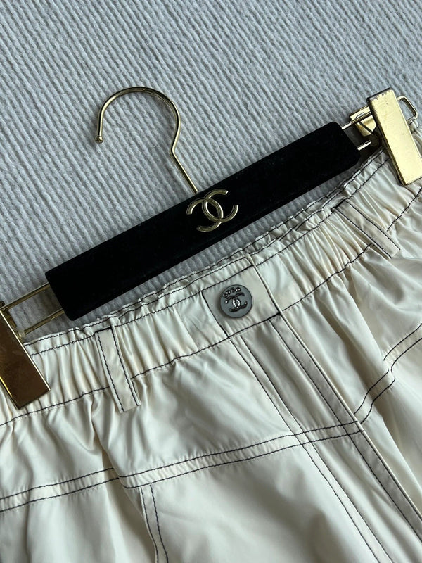 CHANEL BEIGE CASUAL PANTS 269664