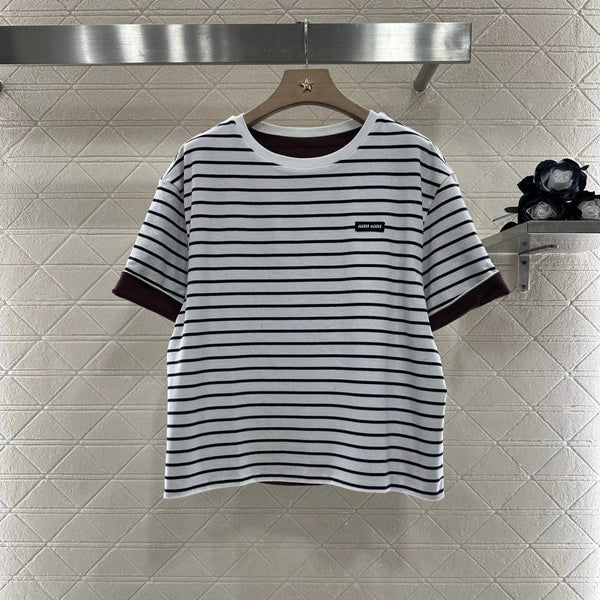 MIUMIU REVERSIBLE OVERSIZED CREW NECK TEE 276642