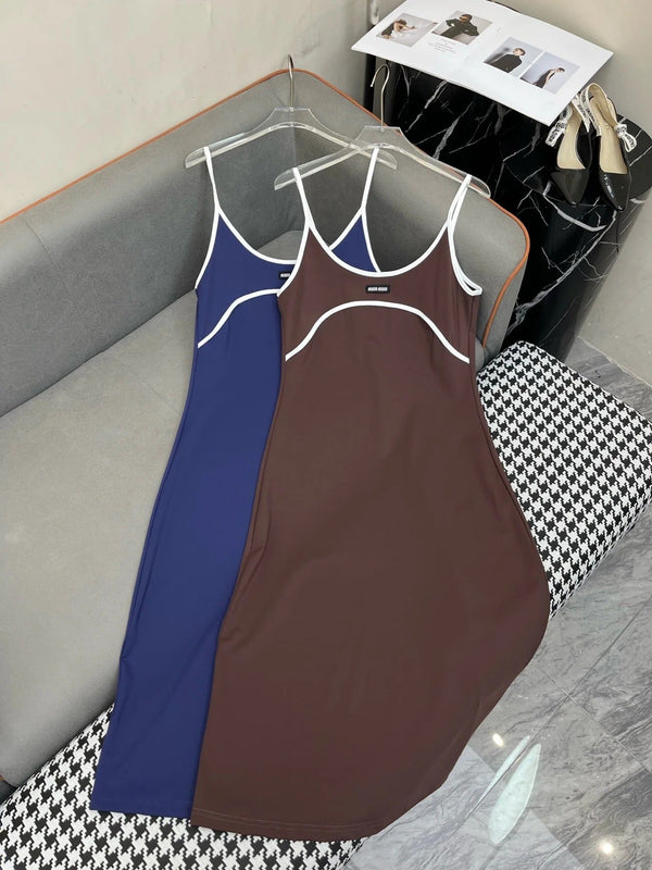 ABITO IN COTONE CON SPAGHETTI MIUMIU 269083